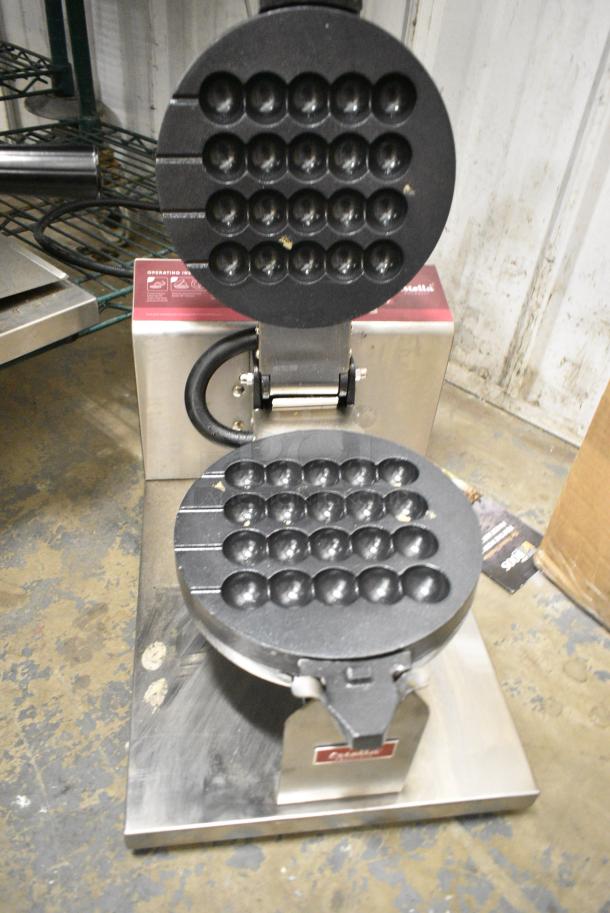 BRAND NEW SCRATCH AND DENT! 2023 Estella 348WBMX1A Stainless Steel Commercial Countertop Waffle Maker. 120 Volts, 1 Phase. Tested and Working! - Image 3 of 5