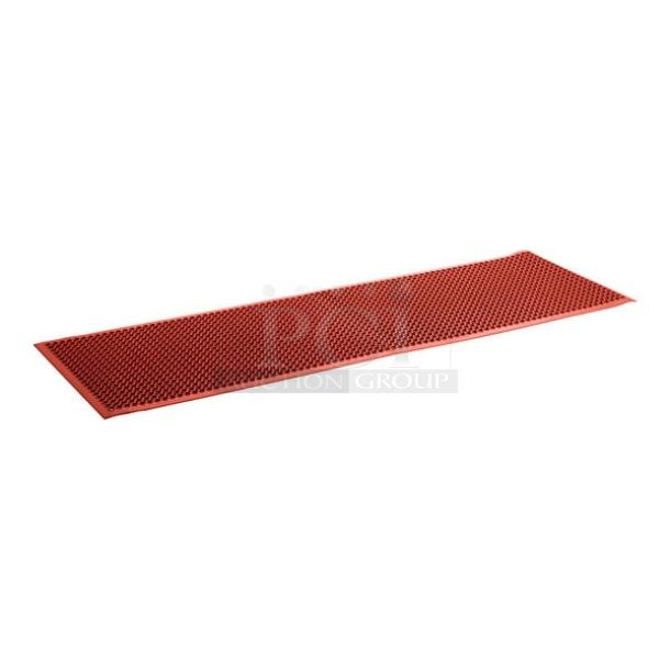 2 BRAND NEW SCRATCH AND DENT! Lavex 844LB310REDBEV 3' x 10' Heavy-Duty Red Rubber Grease-Resistant Anti-Fatigue Floor Mat with Beveled Edge - 1/2" Thick. 2 Times Your Bid! - Image 1 of 4