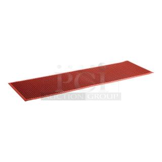 2 BRAND NEW SCRATCH AND DENT! Lavex 844LB310REDBEV 3' x 10' Heavy-Duty Red Rubber Grease-Resistant Anti-Fatigue Floor Mat with Beveled Edge - 1/2" Thick. 2 Times Your Bid!