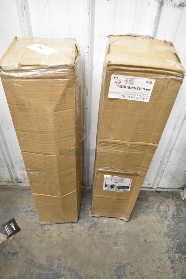 2 BRAND NEW SCRATCH AND DENT! Lavex 844LB310REDBEV 3' x 10' Heavy-Duty Red Rubber Grease-Resistant Anti-Fatigue Floor Mat with Beveled Edge - 1/2" Thick. 2 Times Your Bid! - Image 2 of 4