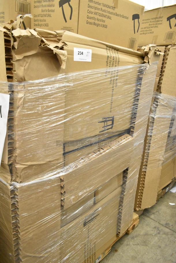 6 BRAND NEW SCRATCH AND DENT! Lancaster Table & Seating 164INDNATRST/164BINDNATFR Stools.  6 Times Your Bid! - Image 2 of 5