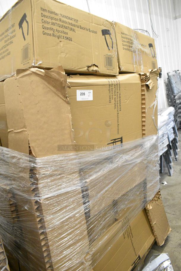 6 BRAND NEW SCRATCH AND DENT! Lancaster Table & Seating 164INDNATRST/164BINDNATFR Stools.  6 Times Your Bid! - Image 2 of 6