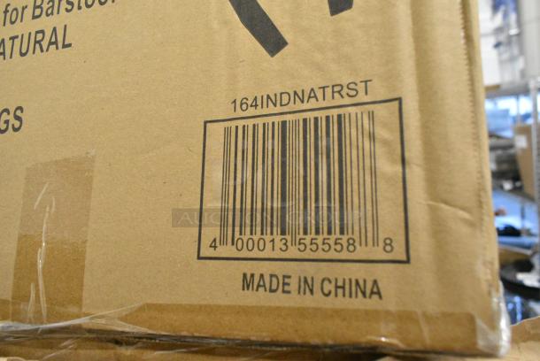 6 BRAND NEW SCRATCH AND DENT! Lancaster Table & Seating 164INDNATRST/164BINDNATFR Stools.  6 Times Your Bid! - Image 3 of 6