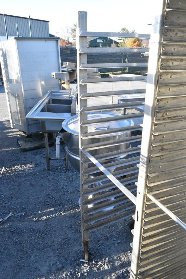Metal Commercial Pan Transport Rack on Commercial Casters. - Image 2 of 3
