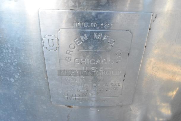 Groen D30 Stainless Steel Commercial 30 Gallon Steam Kettle. - Image 4 of 5