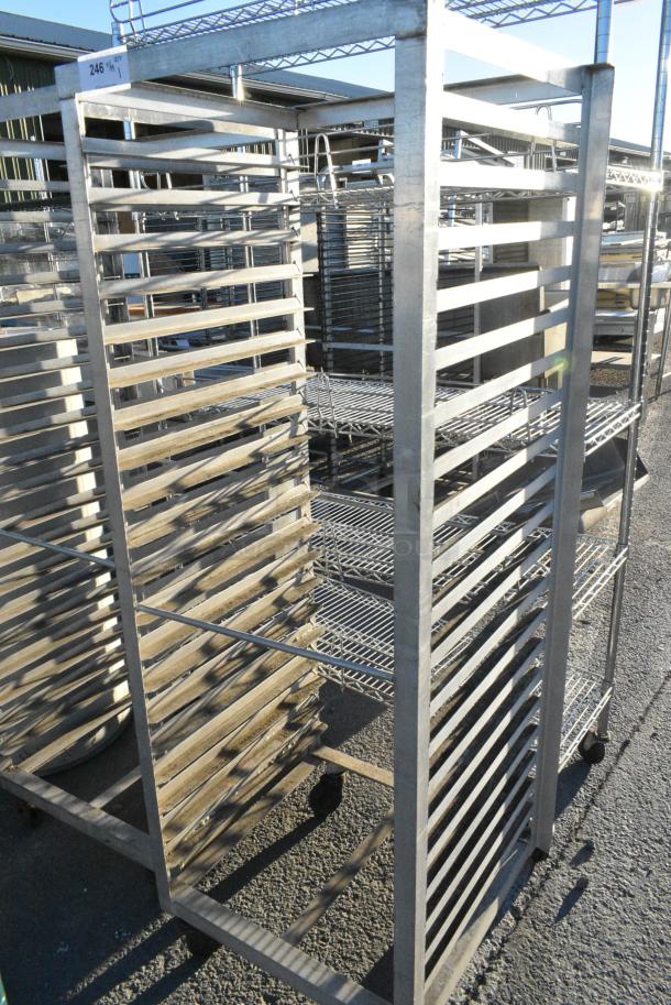 Metal Commercial Pan Transport Rack on Commercial Casters. - Image 1 of 2