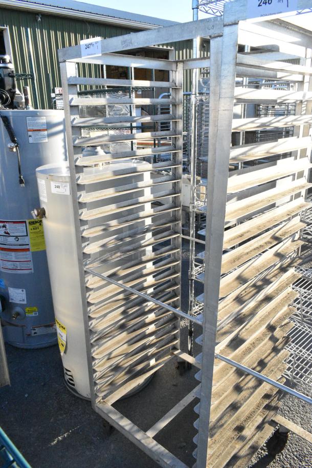 Metal Commercial Pan Transport Rack on Commercial Casters. - Image 1 of 2