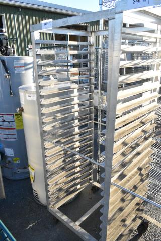 Metal Commercial Pan Transport Rack on Commercial Casters.