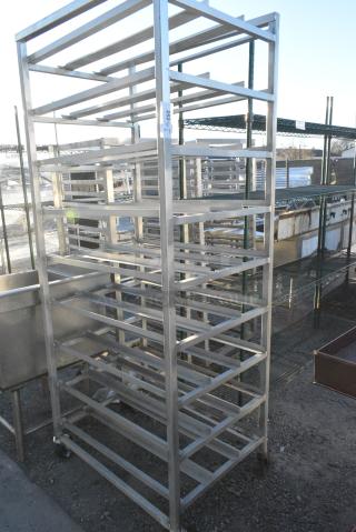 Metal Commercial #10 Can Rack on Commercial Casters.