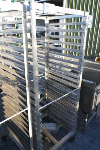 Metal Commercial Pan Transport Rack on Commercial Casters.