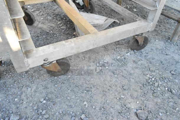 Metal Commercial Pan Transport Rack on Commercial Casters. - Image 2 of 2