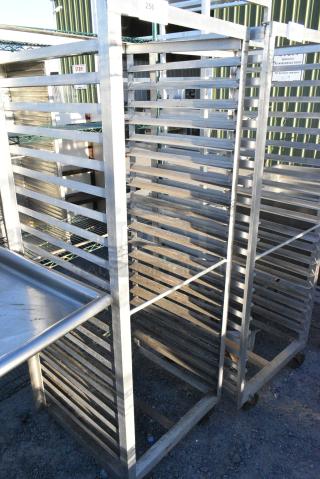 Metal Commercial Pan Transport Rack on Commercial Casters.