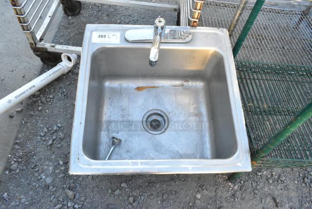 Stainless Steel Single Bay Drop In Sink w/ Faucet. - Image 1 of 2