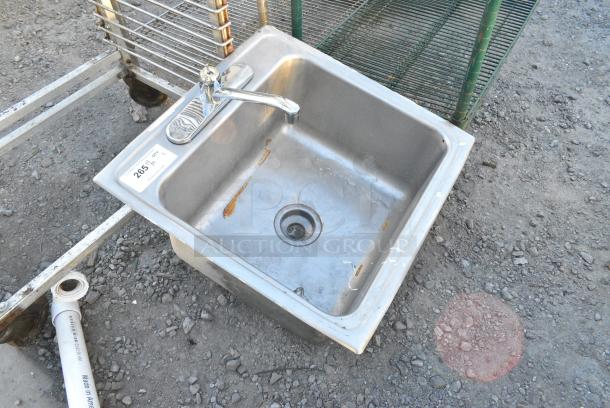 Stainless Steel Single Bay Drop In Sink w/ Faucet. - Image 2 of 2