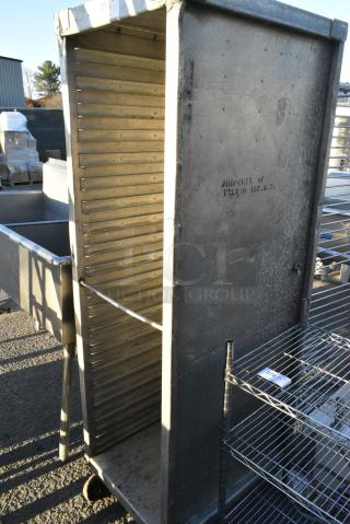 Metal Commercial Pan Transport Rack on Commercial Casters.