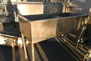 Stainless Steel 2 Bay Sink.