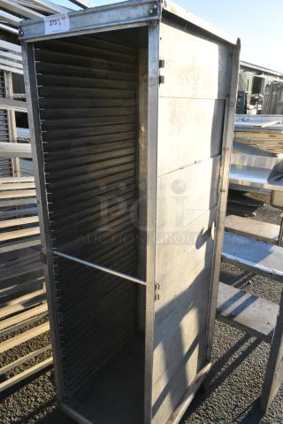 Metal Commercial Pan Transport Rack on Commercial Casters.