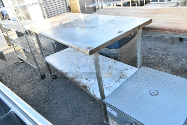 Stainless Steel Table w/ Metal Under Shelf. - Image 1 of 3