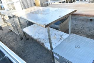 Stainless Steel Table w/ Metal Under Shelf.