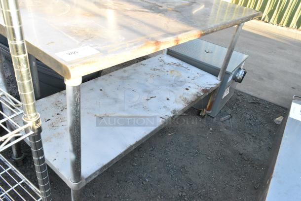 Stainless Steel Table w/ Metal Under Shelf. - Image 3 of 3