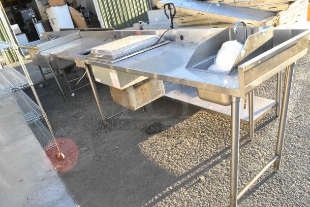 Stainless Steel Table w/ Sink Bay, Silver King Bay and Cut Out. - Image 1 of 6