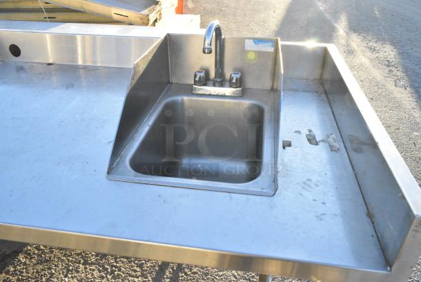 Stainless Steel Table w/ Sink Bay, Silver King Bay and Cut Out. - Image 2 of 6