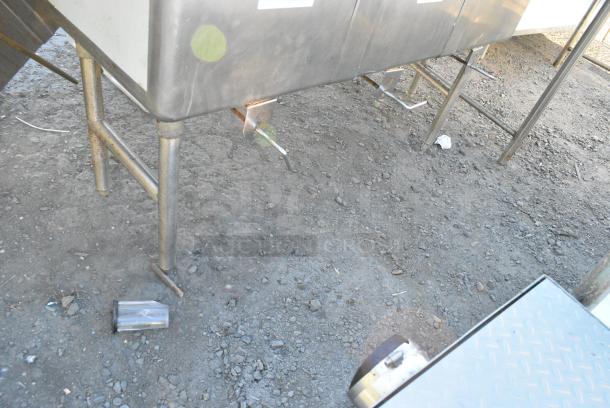 Stainless Steel 3 Bay Sink w/ Left Side Drain Board, Faucet and Spray Nozzle Attachment, Bays 18x18x14. Drain Boards 16x20 - Image 2 of 6