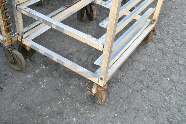 Metal Commercial Pan Transport Rack on Commercial Casters. - Image 2 of 2