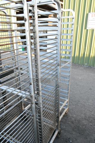 Metal Commercial Pan Transport Rack on Commercial Casters.