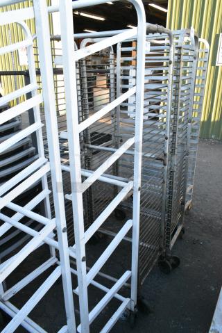 Metal Commercial Pan Transport Rack on Commercial Casters.