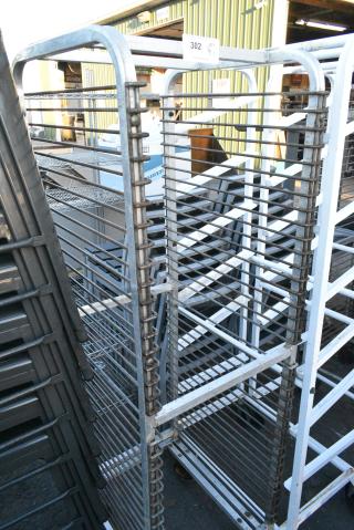 Metal Commercial Pan Transport Rack on Commercial Casters.