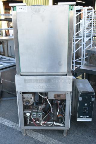Jet Tech Stainless Steel Commercial Straight Pass Through Dishwasher.