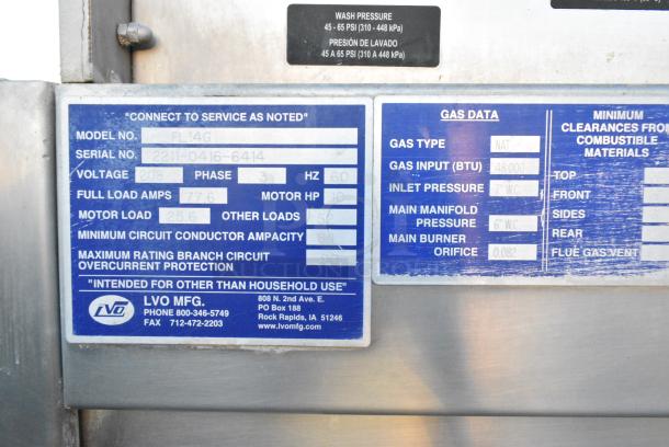 LVO FL14G Stainless Steel Commercial Pot and Pan Washer. 208 Volts, 3 Phase. - Image 5 of 6