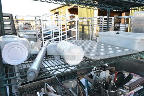 Various Items Including Utensils. Does Not Include Shelving Unit - Image 2 of 7