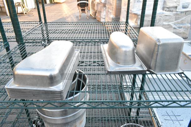 Green Finish 5 Tier Wire Shelving Unit on Commercial Casters w/ Contents Including Bins. BUYER MUST DISMANTLE. PCI CANNOT DISMANTLE FOR SHIPPING. PLEASE CONSIDER FREIGHT CHARGES. - Image 2 of 4