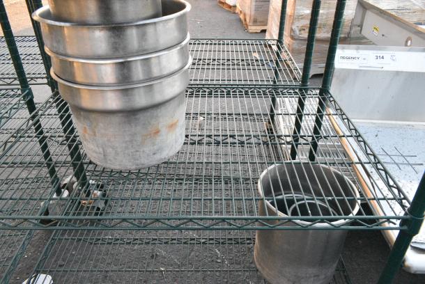 Green Finish 5 Tier Wire Shelving Unit on Commercial Casters w/ Contents Including Bins. BUYER MUST DISMANTLE. PCI CANNOT DISMANTLE FOR SHIPPING. PLEASE CONSIDER FREIGHT CHARGES. - Image 3 of 4