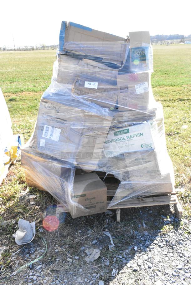 30 BRAND NEW IN BOX! Items Including 5001BNAP Choice 1-Ply White Beverage / Cocktail Napkin - 4000/Case, Dart ClearPac SafeSeal 8 oz. Tamper-Resistant, Tamper-Evident Container with Dome Lid, 129MCS242CB Choice 30 oz. Compartment Container with Lid, Paper Food Trays, 627PCC63 Fat Daddio's PCC-63 ProSeries 6" x 3" Round Anodized Aluminum Straight Sided Cheesecake Pan with Removable Bottom, Forte Wine Glasses, 4 Box Libbey 1924 Champagne Coupes, Del Mar Tumblers, 8 Box 12040 Libbey Newton Cooler Glasses. 30 Times Your Bid! - Image 1 of 12