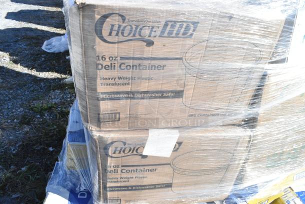 38 BRAND NEW IN BOX! Items Including 795PTOWHT8 Choice White Microwavable Folded Paper #8 Take-Out Container 6" x 4 3/4" x 2 1/2" - 300/Case, 128HD16BULK Choice Heavy Duty 16 oz. Microwavable Translucent Plastic Deli Container - 480/Case, 612605070HD Choice Full Size Heavy-Duty Foil Steam Table Pan Deep 3 3/8" Depth - 50/Case, 5 Box Dixie Chef Towels, 5008DWALLW Choice 8 oz. Tall White Smooth Double Wall Paper Hot Cup - 500/Case, 2 Box 128HD16BULK Choice Heavy Duty 16 oz. Microwavable Translucent Plastic Deli Container - 480/Case, Choice Napkins, Nitril Gloves, 2 Box Choice Deli Sheets, Jumbo Paper Straws. 38 Times Your Bid! - Image 8 of 12