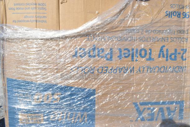 30 BRAND NEW IN BOX! Items Including 2 Box 127RDTFLBULK Choice Microwavable Translucent Customizable Recessed Fit Deli Lid - 500/Case, Noble Clear Vinyl Gloves, 50012W Choice 12 oz. White Poly Paper Hot Cup - 1000/Case, 5002TP3X496E Lavex 3 1/2" x 4 1/4" Individually-Wrapped 2-Ply Standard 500 Sheet Toilet Paper Roll - 96/Case, 2 Box 395RPO9 EcoChoice No PFAS Added Bamboo / Bagasse Blend 9" Plate - 500/Case, 795PTOBK3 Choice 7 3/4" x 5 1/2" x 2 1/2" Black Microwavable Folded Paper #3 Take-Out Container - 200/Case. 30 Times Your Bid! - Image 9 of 12