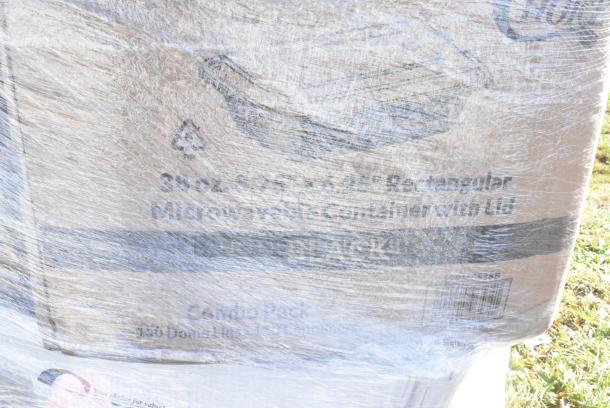 28 BRAND NEW IN BOX! Items Including 500TO993C3 Choice 9" x 9" x 3" Microwaveable 3-Compartment Black / Clear Plastic Hinged Container - 100/Case, 245WEDGEPZZA Choice White Clay Coated Clamshell Pizza Slice Box - 400/Case, 5008W Choice 8 oz. Tall White Poly Paper Hot Cup - 1000/Case, 3 Box 128HD16COMBO Choice Heavy Duty 16 oz. Microwavable Translucent Plastic Deli Container and Lid Combo Pack - 240/Case, 129MCS28B Choice 28 oz. Black Rectangular Microwavable Heavy Weight Container with Lid 8 3/4" x 6 1/4" x 1 3/4" - 150/Case. 28 Times Your Bid! - Image 3 of 11