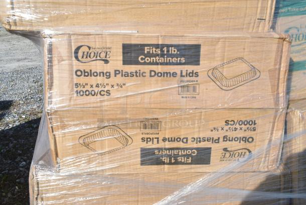 22 BRAND NEW IN BOX! Items Including 500TO993C3 Choice 9" x 9" x 3" Microwaveable 3-Compartment Black / Clear Plastic Hinged Container - 100/Case, 500TW7 Choice 7 oz. Translucent Thin Wall Plastic Cold Cup - 2500/Case, 129MCS38B Choice 38 oz. Black Rectangular Microwavable Heavy Weight Container with Lid 8 3/4" x 6 1/4" x 2" - 150/Case, 2 Box 612POB1LB Choice Oblong Clear Plastic Dome Lid for 1 lb. Foil Take-Out Container - 1000/Case, 50020CAFE Choice 20 oz. Café Print Poly Paper Hot Cup - 600/Case. 22 Times Your Bid! - Image 8 of 11