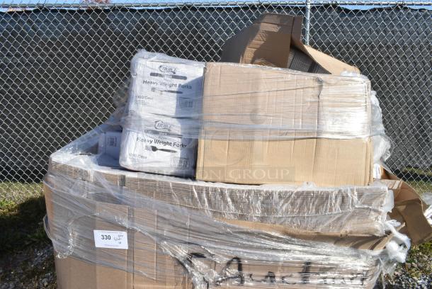 20 BRAND NEW IN BOX! Items Including 2 Box 130BKFORKH Choice Black Heavy Weight Plastic Fork - 1000/Case, Containers. 20 Times Your Bid! - Image 2 of 8