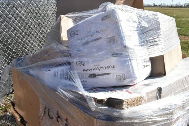 20 BRAND NEW IN BOX! Items Including 2 Box 130BKFORKH Choice Black Heavy Weight Plastic Fork - 1000/Case, Containers. 20 Times Your Bid! - Image 8 of 8