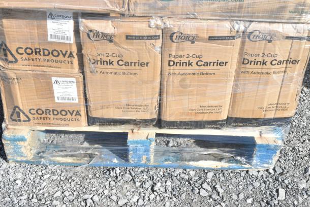 20 BRAND NEW IN BOX! Items Including 500TO963 Choice 9" x 6" x 3" Microwaveable 2-Compartment Black / Clear Plastic Hinged Container - 100/Case, 3 Box 485PCCUP232 Choice 2-Cup 12-32 oz. Drink Carrier with Handle - 250/Case, 50012W Choice 12 oz. White Poly Paper Hot Cup - 1000/Case, 245WEDGEPZZA Choice White Clay Coated Clamshell Pizza Slice Box - 400/Case, 3 Box 130WHKNIFEH Choice White Heavy Weight Polystyrene Plastic Knife - 1000/Case. 20 Times Your Bid! - Image 3 of 9