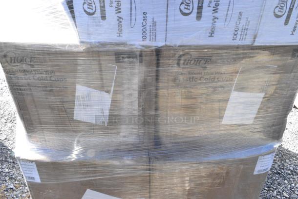 20 BRAND NEW IN BOX! Items Including 500TO963 Choice 9" x 6" x 3" Microwaveable 2-Compartment Black / Clear Plastic Hinged Container - 100/Case, 3 Box 485PCCUP232 Choice 2-Cup 12-32 oz. Drink Carrier with Handle - 250/Case, 50012W Choice 12 oz. White Poly Paper Hot Cup - 1000/Case, 245WEDGEPZZA Choice White Clay Coated Clamshell Pizza Slice Box - 400/Case, 3 Box 130WHKNIFEH Choice White Heavy Weight Polystyrene Plastic Knife - 1000/Case. 20 Times Your Bid! - Image 8 of 9