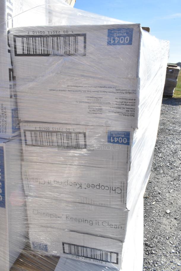 29 BRAND NEW IN BOX! Items Including 2 Box 127RD12BULK Choice 12 oz. Customizable Microwavable Translucent Round Deli Container - 500/Case, 5008W Choice 8 oz. Tall White Poly Paper Hot Cup - 1000/Case, 50018NAP Napkins, 5 Box Chicopee 0041 Chix® SC 13" x 21" White Standard-Duty Foodservice Towel - 150/Case. 29 Times Your Bid! - Image 11 of 11