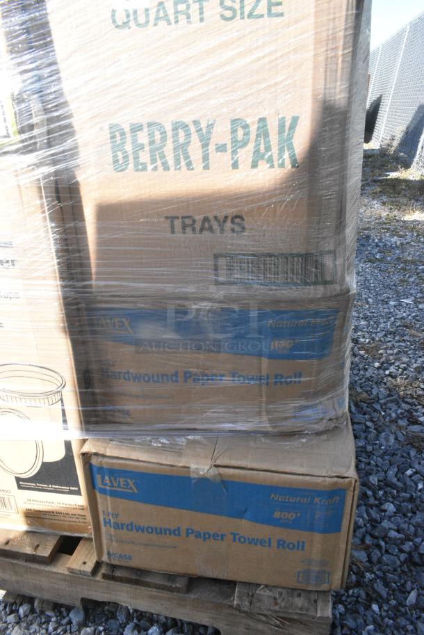27 BRAND NEW IN BOX! Items Including 3 Box 128HD32COMBO Choice Heavy Duty Deli Container and Lid, 2 Box 5004W Choice 4 oz. White Poly Paper Hot Cup - 1000/Case, 2 Box Lavex Hardwound Paper Towels. 27 Times Your Bid! - Image 7 of 11