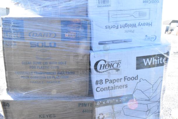 27 BRAND NEW IN BOX! Items Including 3 Box 128HD32COMBO Choice Heavy Duty Deli Container and Lid, 2 Box 5004W Choice 4 oz. White Poly Paper Hot Cup - 1000/Case, 2 Box Lavex Hardwound Paper Towels. 27 Times Your Bid! - Image 8 of 11