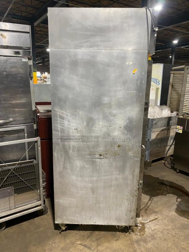 Continental Commercial Half Door Reach In Freezer! All Stainless Steel! With Poly Coated Rack!  On Casters! 115V 1 Phase! Model: 1F-HD SN: 15756608! Working When Removed! - Image 2 of 9