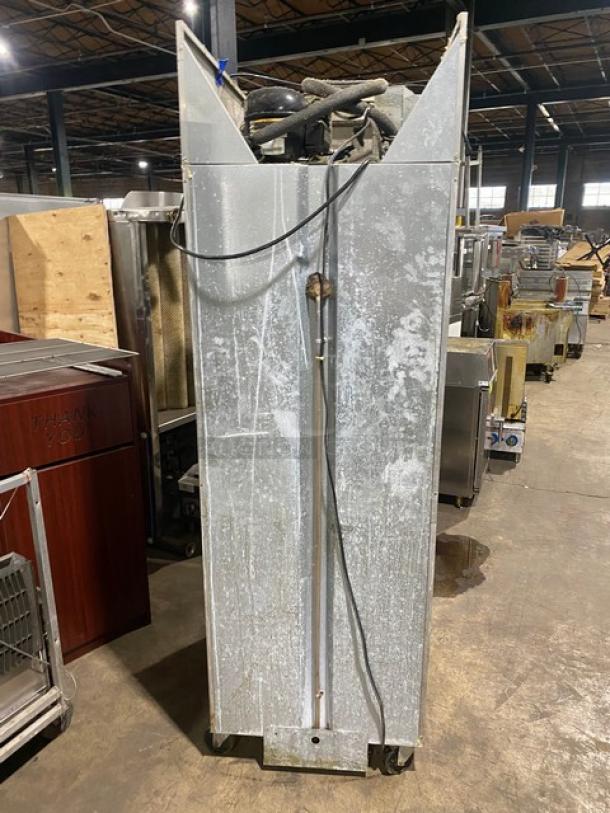 Continental Commercial Half Door Reach In Freezer! All Stainless Steel! With Poly Coated Rack!  On Casters! 115V 1 Phase! Model: 1F-HD SN: 15756608! Working When Removed! - Image 3 of 9